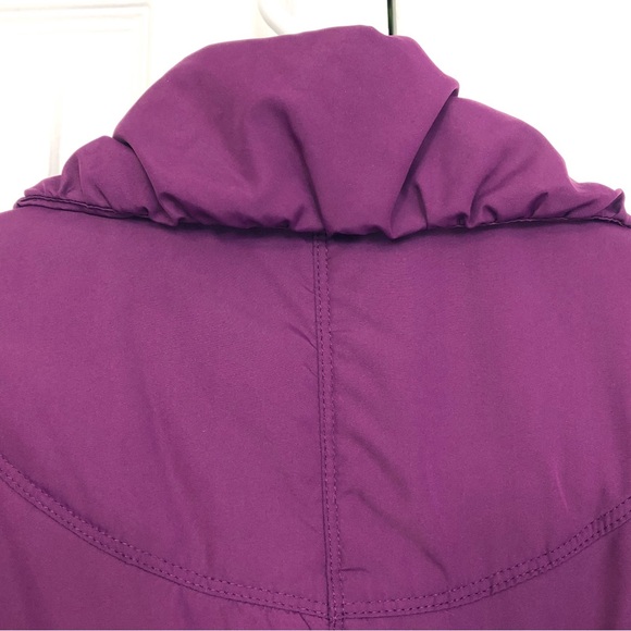 CJ Banks Purple Sleeveless Ruffle Collared Snap Front Lightweight Vest 2X - Picture 14 of 15